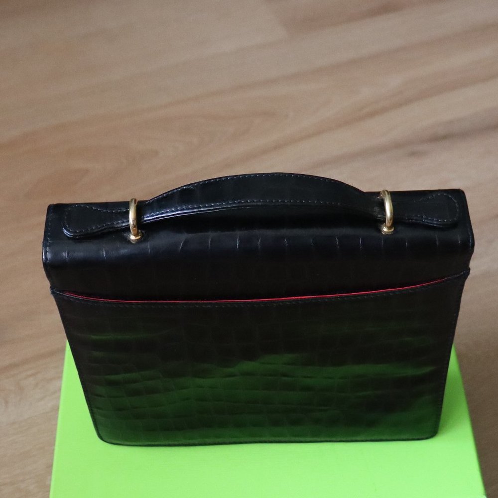Vintage Fred Hayman BH Patent Leather Satchel With Removable Strap - Picture 5 of 16